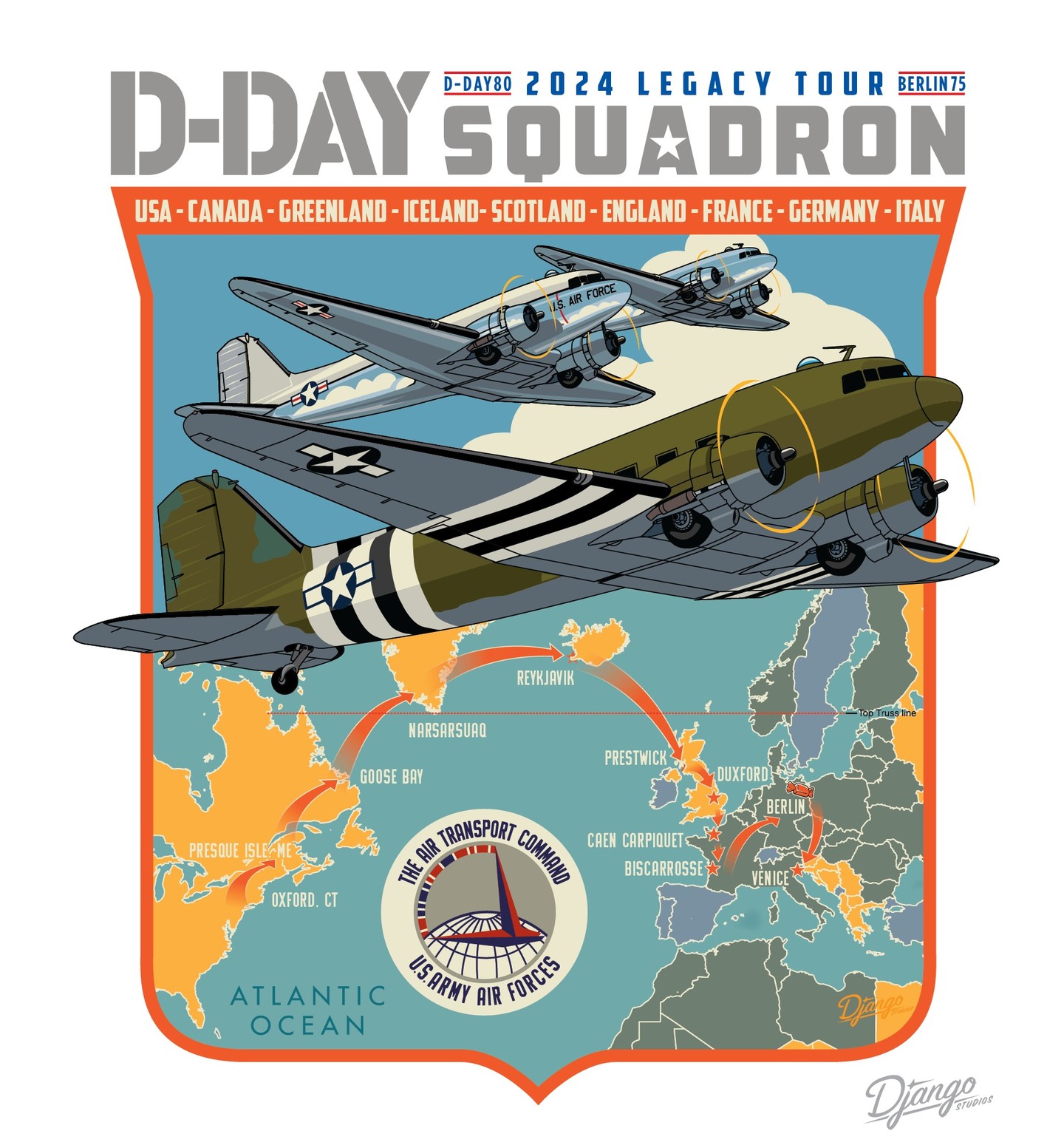 D-Day Squadron 2024 Legacy Tour Logo